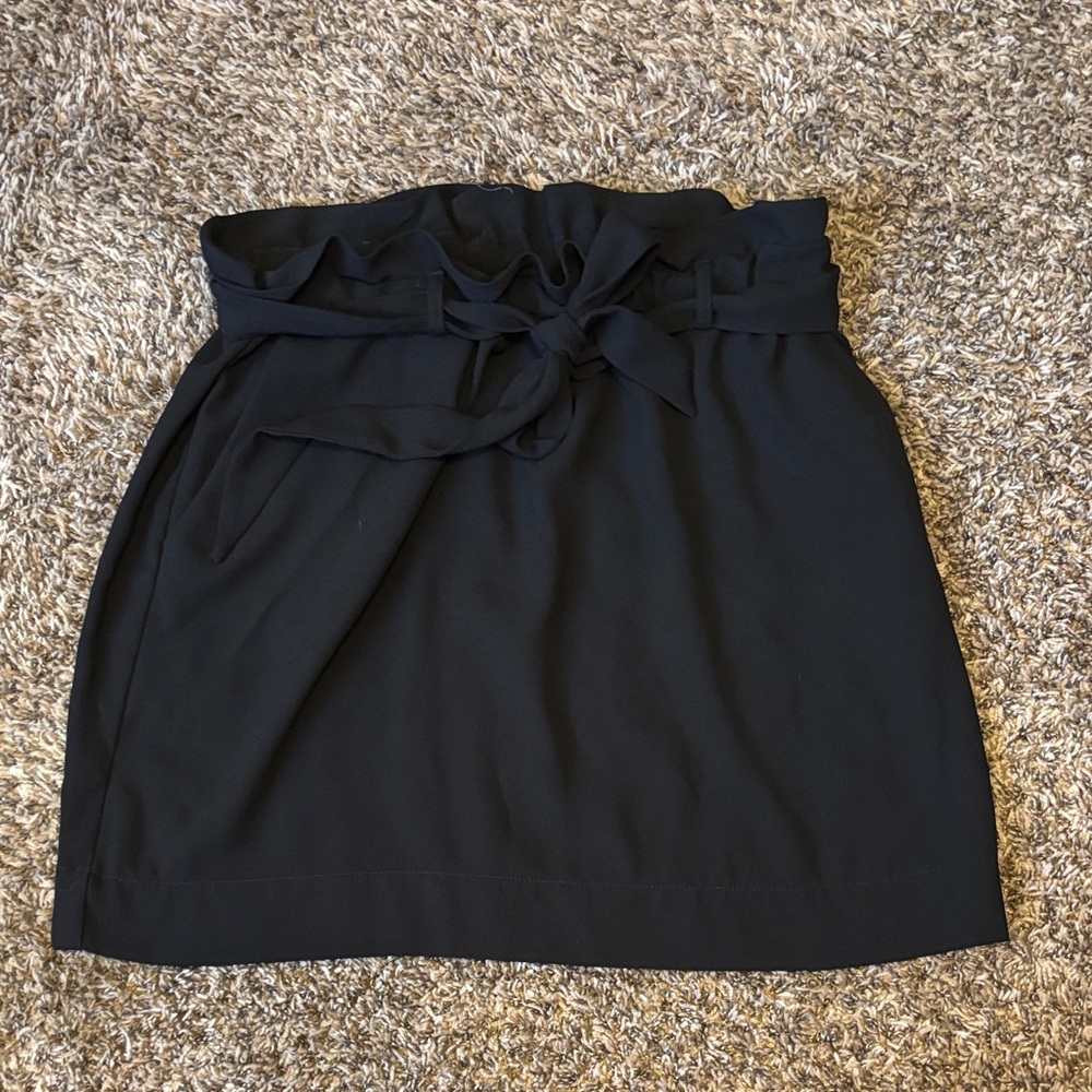 Express Black Mini Skirt with Bow Detail